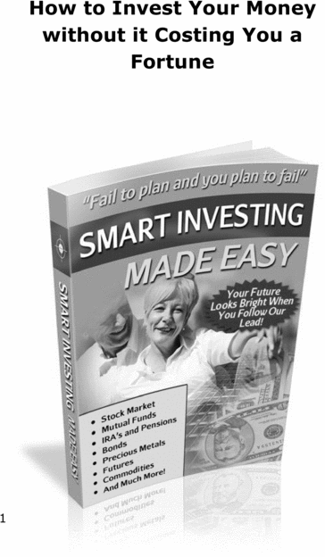 Product picture Investing wisely!